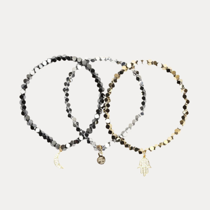 Metallic Kryptonite Bracelets - Set of 3 | BuDhaGirl