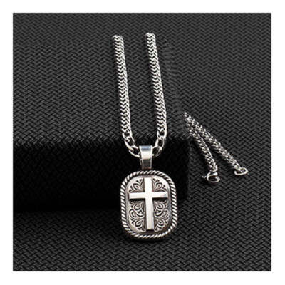 M&F Twister Floral Cross Necklace