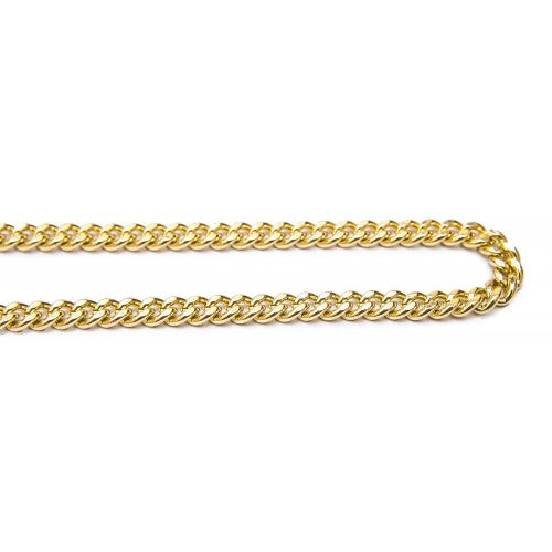 Mint 18K gold plated fashion leaf chain with charm, Cuban link style accessory featuring intricate leaf design.