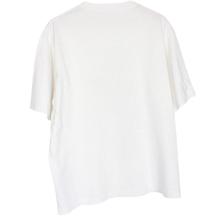 Missoni white cotton t-shirt with abstract logo print and pocket detail.