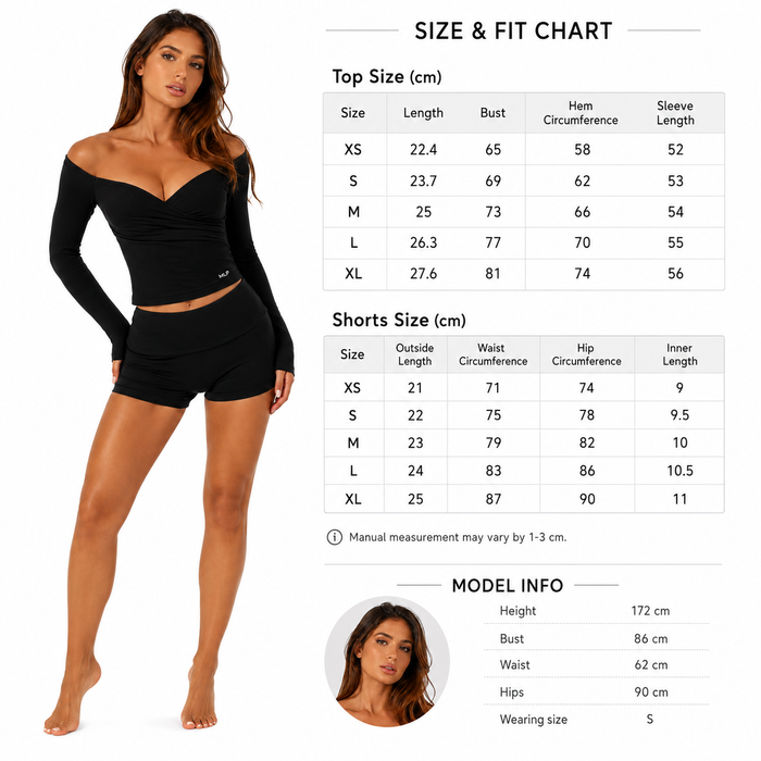 women’s quick dry gym set with long sleeve top and fitted shorts
