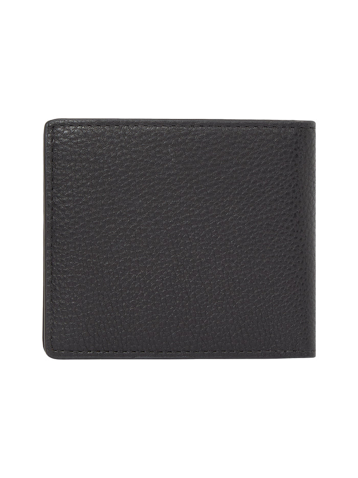 Monogram Leather Bifold Card Wallet in Black