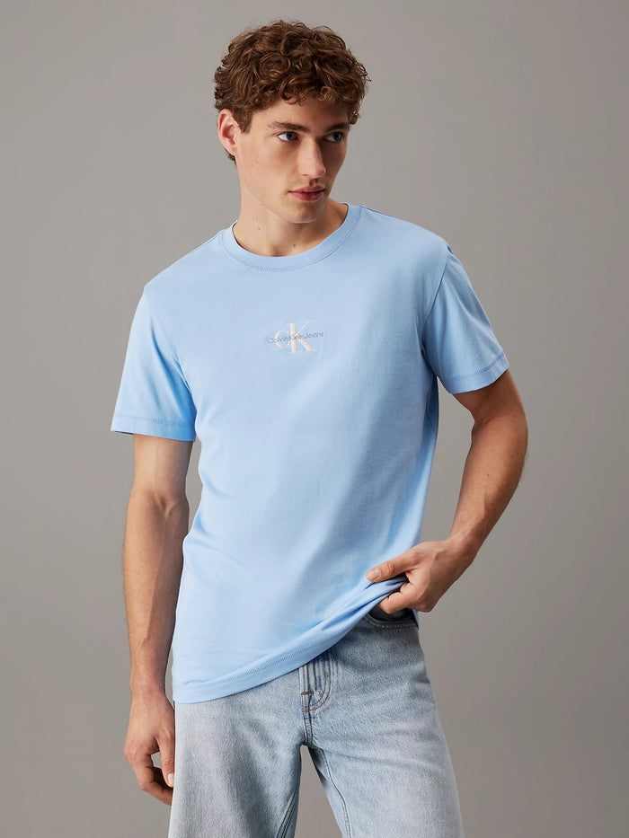 Monogram Tee in Blue Bell