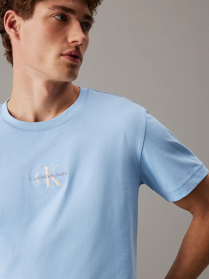 Monogram Tee in Blue Bell