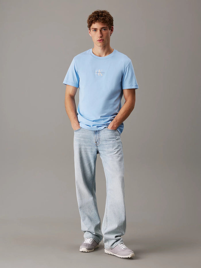 Monogram Tee in Blue Bell