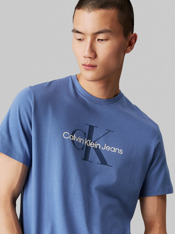 Monogram Tee in Blue Horizon