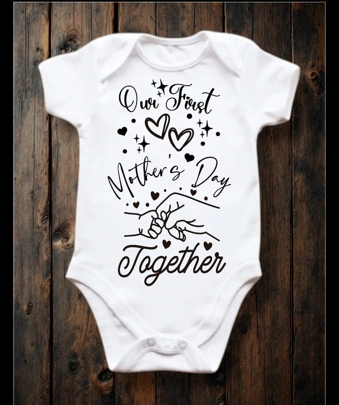 MOTHERS DAY- Our first Mother’s Day together❤️baby vest🖤🦔 Claxton Creations GB