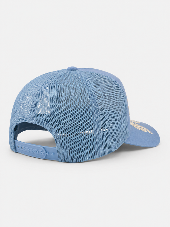 MUKA 'All You Search For' Trucker Hat in Sky Blue
