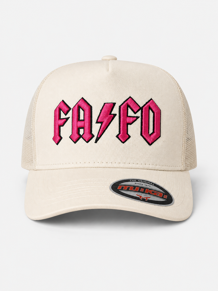 MUKA 'FAFO' Trucker Hat in Ivory