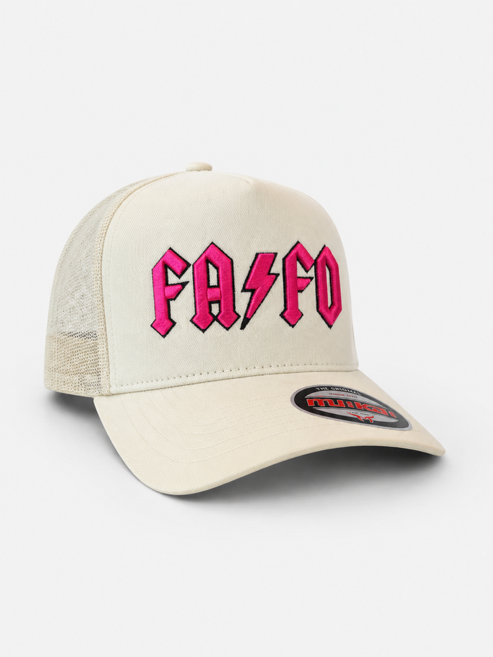 MUKA 'FAFO' Trucker Hat in Ivory