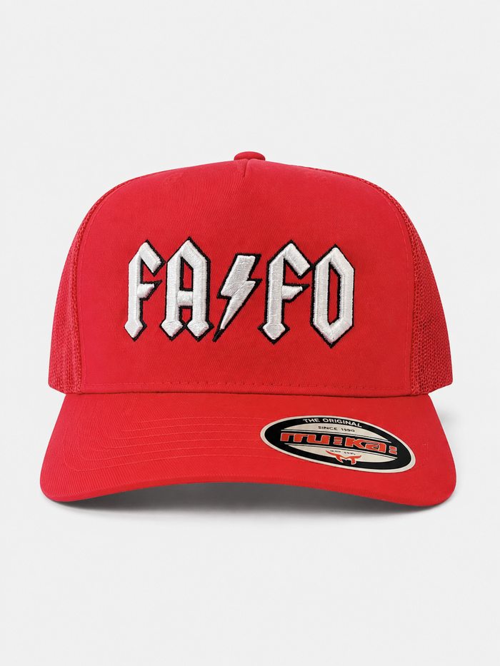 MUKA 'FAFO' Trucker Hat in Red