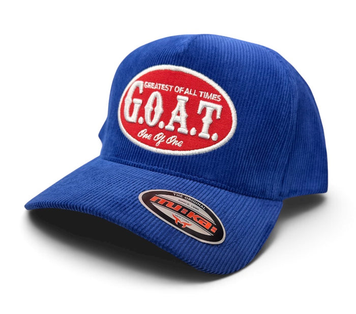 MUKA 'Goat' Corduroy Snapback Hat in Royal