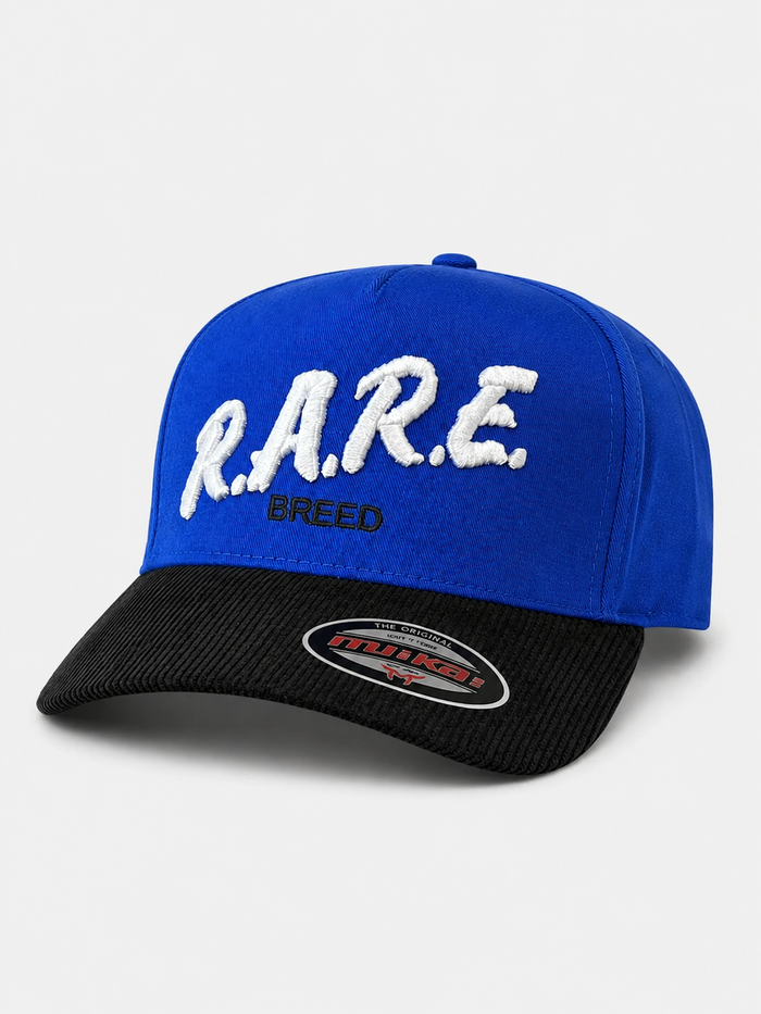 MUKA 'Rare Breed' Corduroy Snapback Hat in Royal/Black