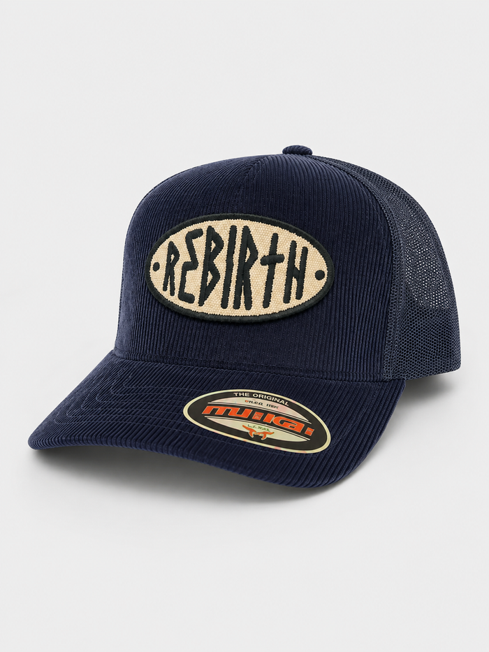 MUKA 'Rebirth' Corduroy Trucker Hat in Navy