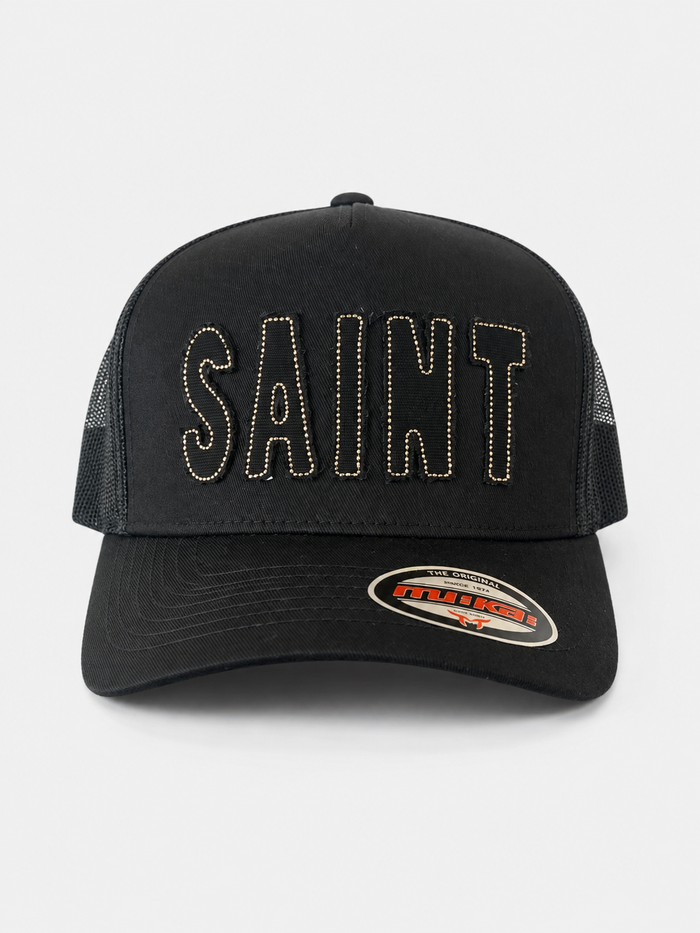 MUKA 'Saint Fabric' Trucker Hat in Black