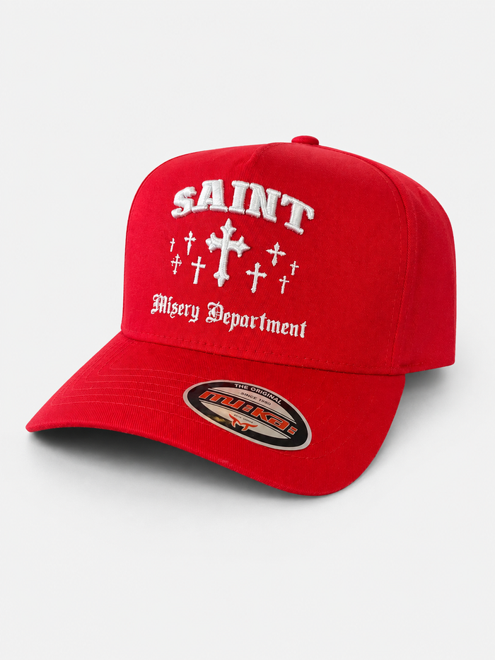 MUKA 'Saint Misery Dept.' Snapback Hat in Red