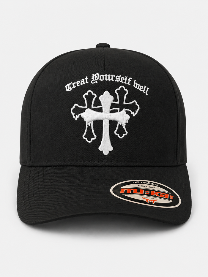 MUKA 'Treat Yourself Well' Snapback Hat in Black
