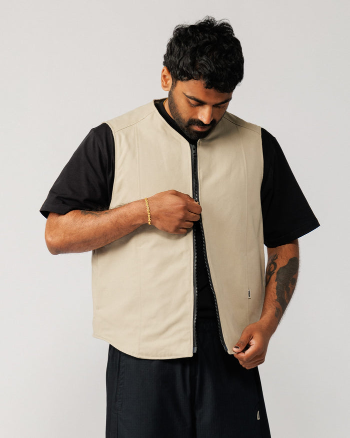 Multi-Pocket Mill Vest - Stone