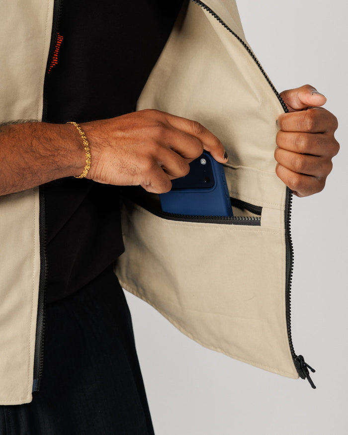 Multi-Pocket Mill Vest - Stone