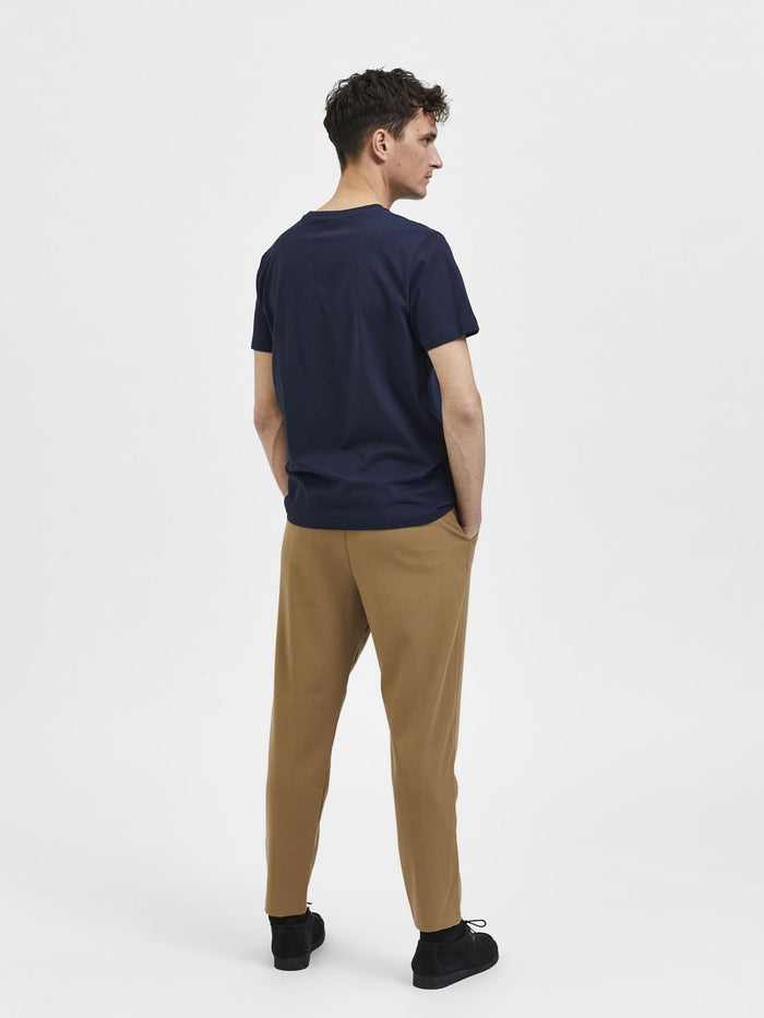 Navy Blue Graphic Print Crew Neck T-Shirt