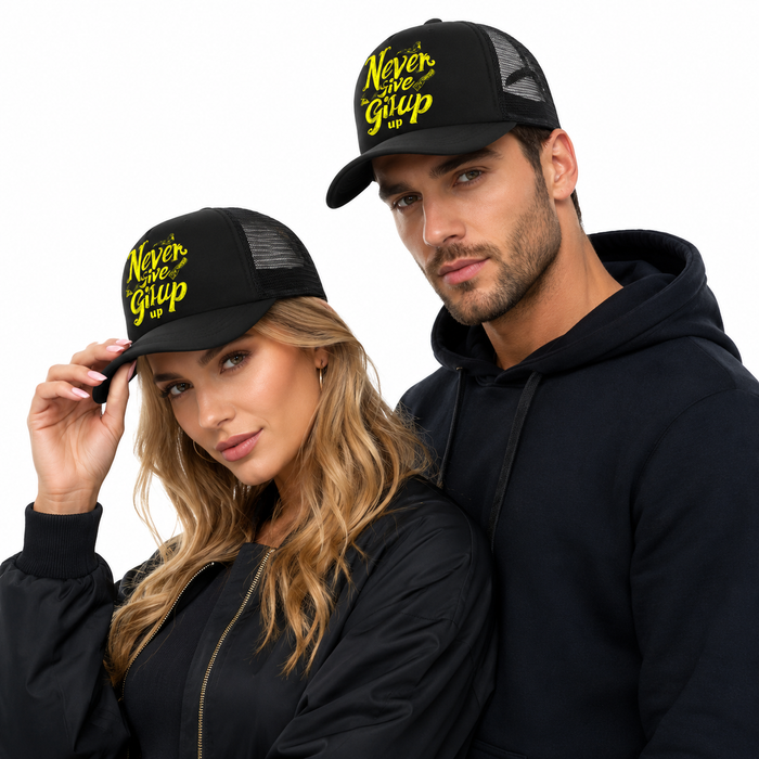 Adjustable baseball cap with motivational graphic for men and women