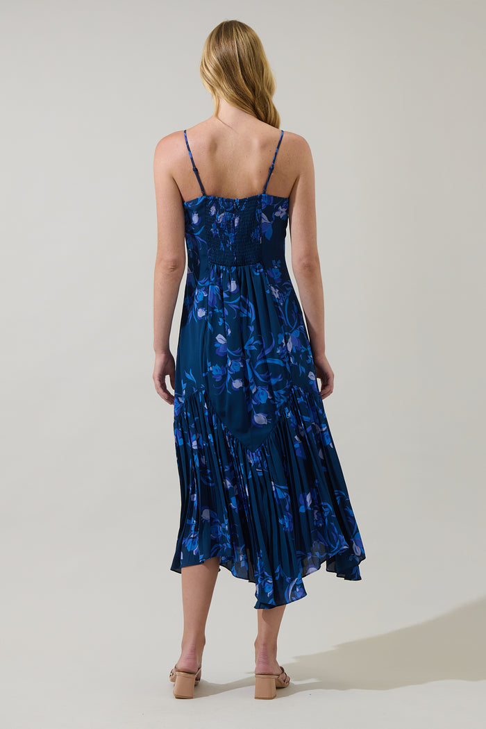 Niva Floral Hendra Pleated Midi Dress