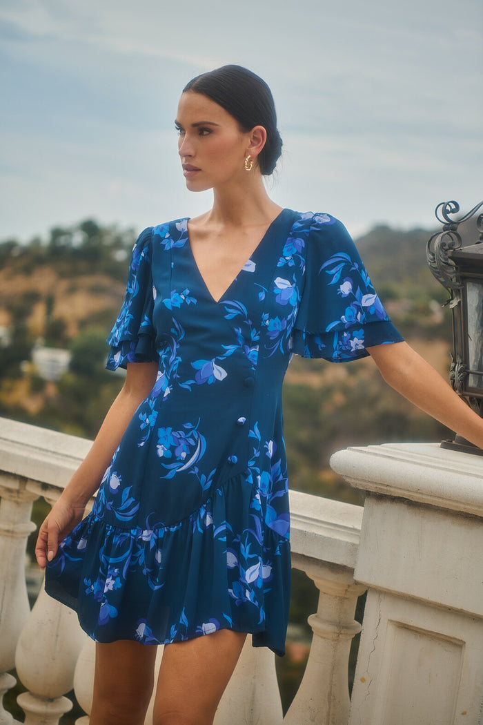 Niva Floral Rivane Button Mini Dress