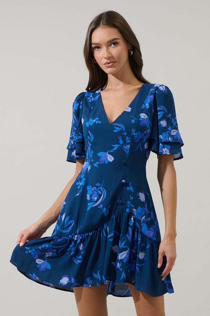 Niva Floral Rivane Button Mini Dress