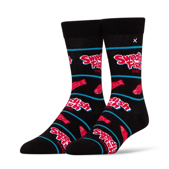 ODD SOX Swedish Fish socks 2 pack featuring colorful fish and playful design, casual socks for everyday wear