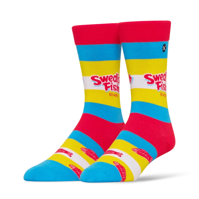 ODD SOX Swedish Fish socks 2-pack featuring colorful fish print on comfortable fabric, casual sock style for everyday wear