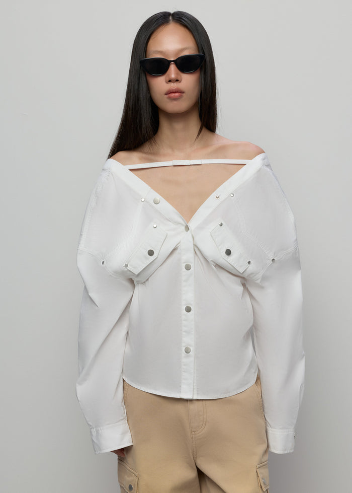 OFF-SHOULDER SHIRT