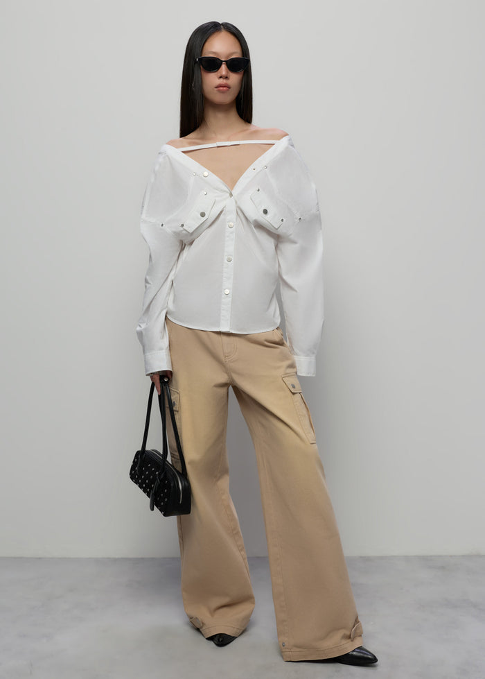 OFF-SHOULDER SHIRT