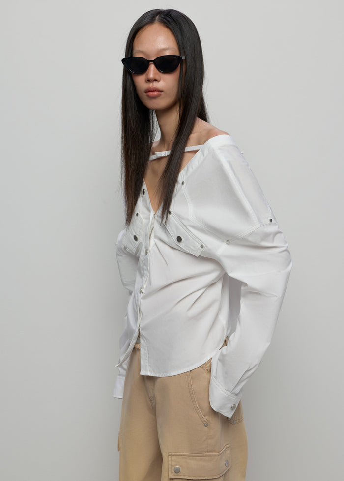 OFF-SHOULDER SHIRT