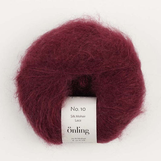 Önling No 10: Luxurious and exquisite silk mohair - Red wine (021) Yarn Sesia
