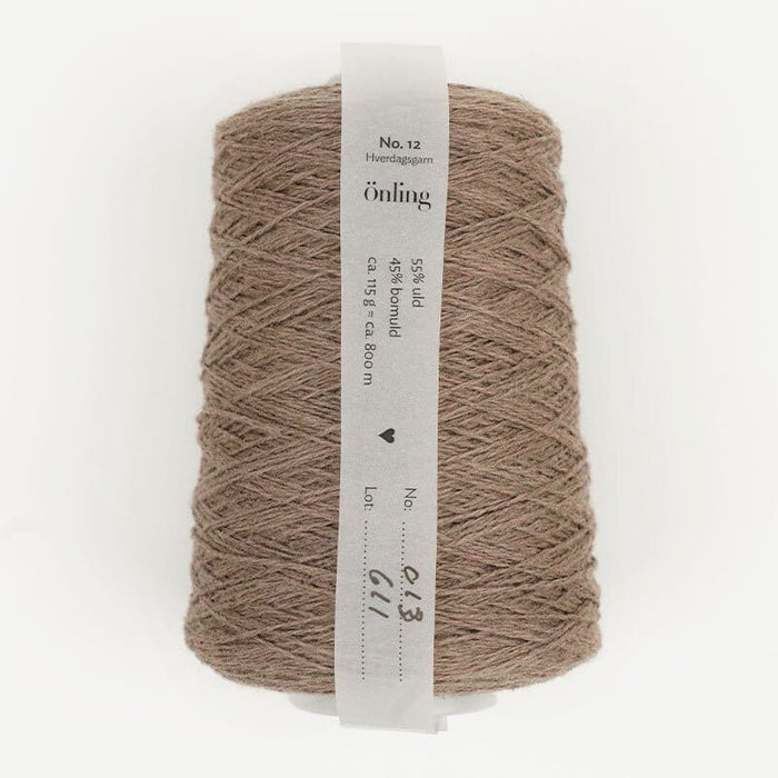 Önling No 12: All - season wool and cotton blend yarn - Bark brown (013)