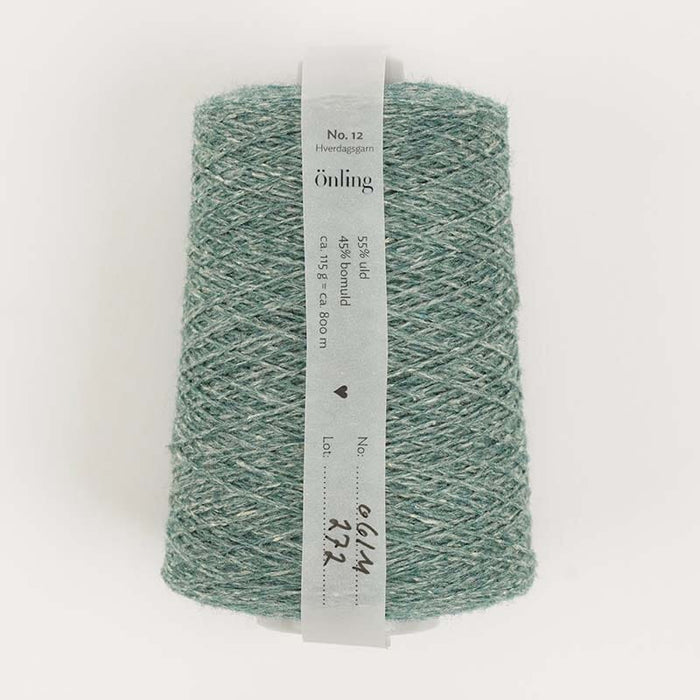 Önling No 12: All-season wool and cotton blend yarn - Bottle green melange (061m)