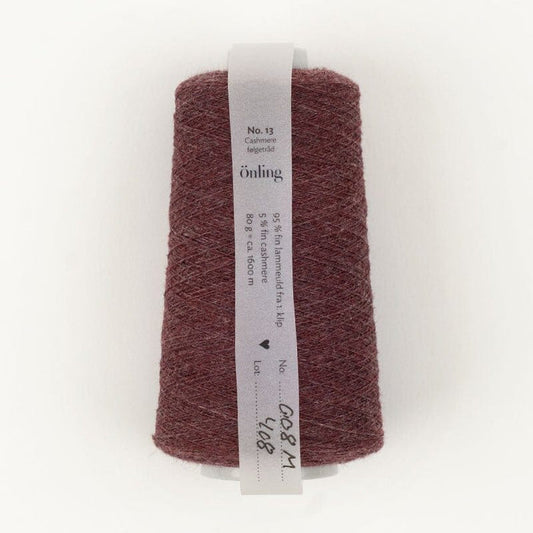 Önling No 13: Companion yarn cob - web weight - Plum melange (008m)