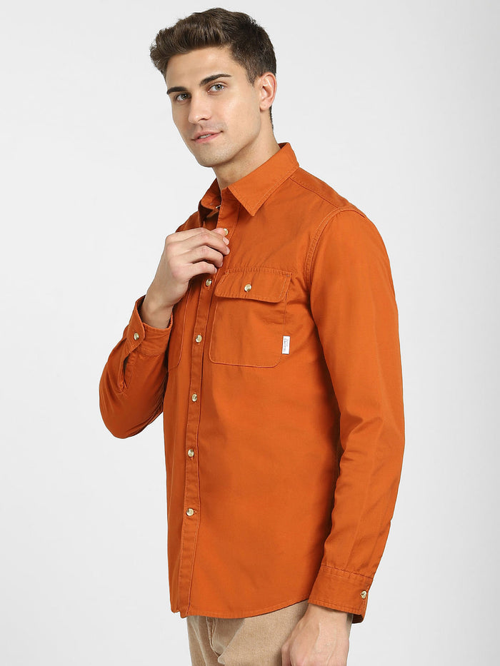 Orange Organic Cotton Overshirt