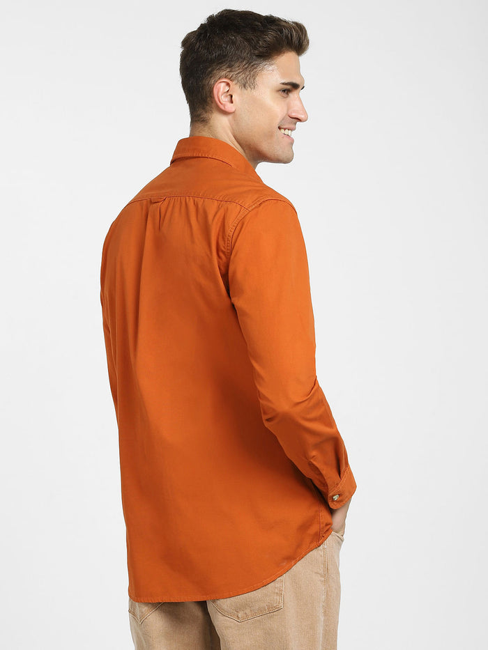 Orange Organic Cotton Overshirt