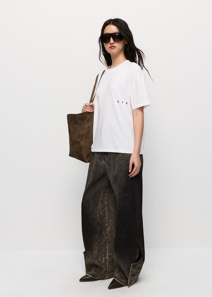 OVERSIZED LOGO SIDE TEE