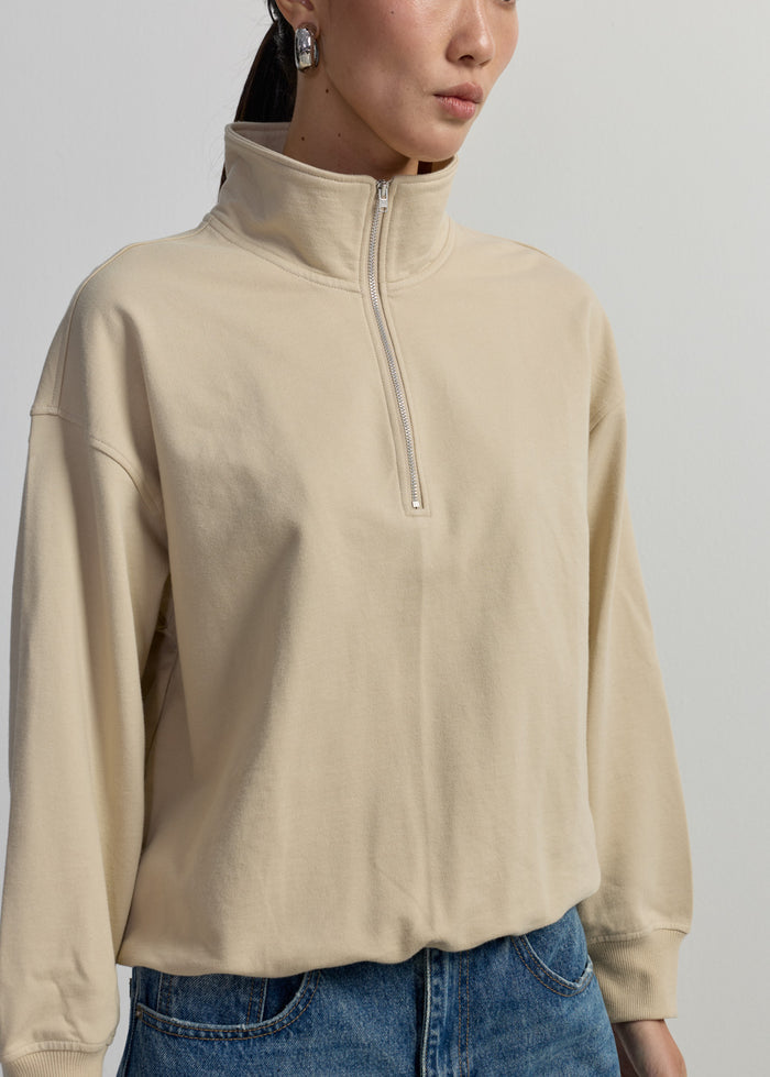 OVERSIZED QUARTER-ZIP SWEATSHIRT