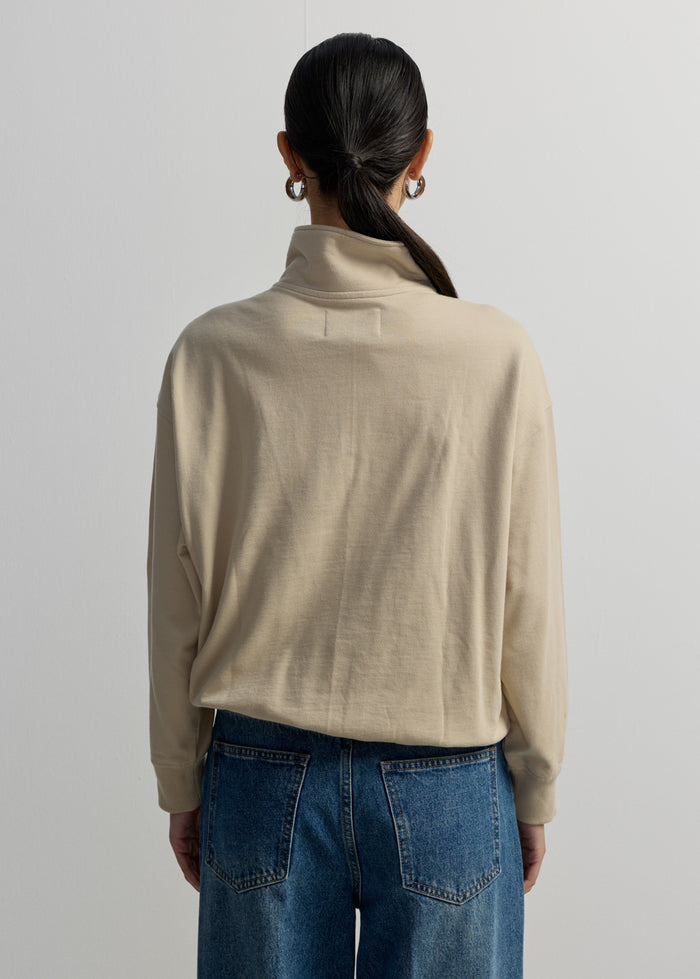 OVERSIZED QUARTER-ZIP SWEATSHIRT
