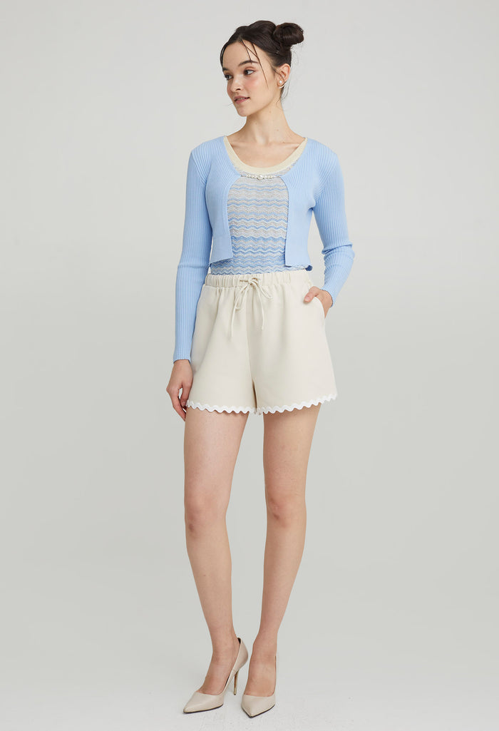 Pearly Sweet Cropped Cardigan