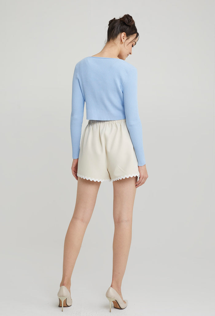 Pearly Sweet Cropped Cardigan
