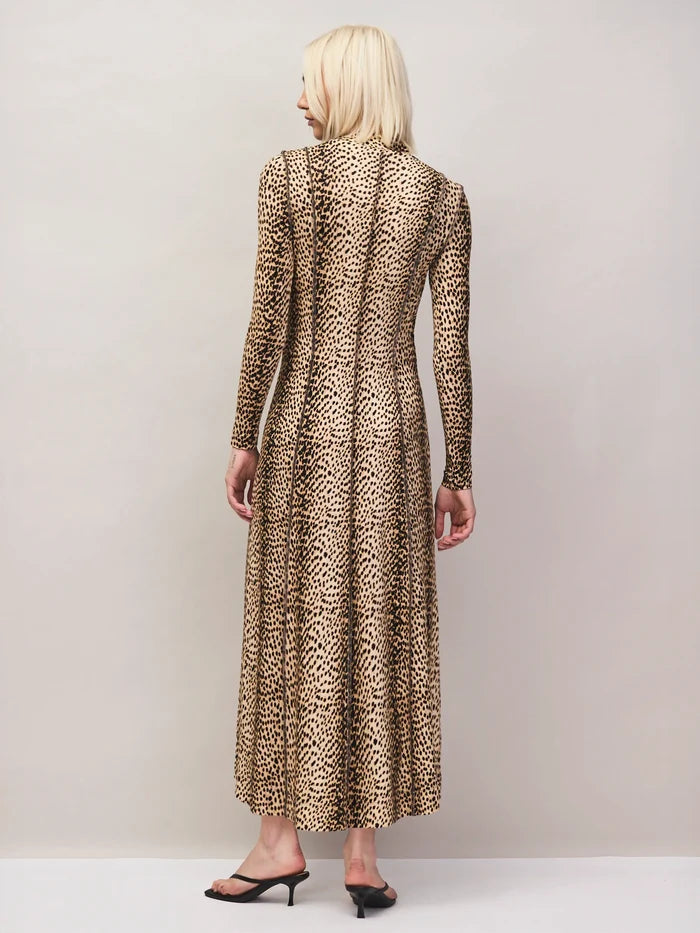 Petite Animal Print Seam Detail Dress