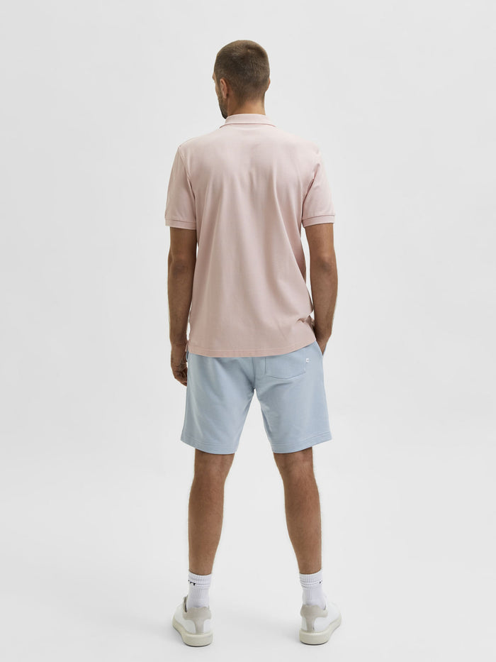 Pink Organic Cotton Polo Neck T-Shirt