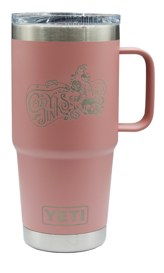 Pink Sandstone 20oz Tumbler W/ Handle