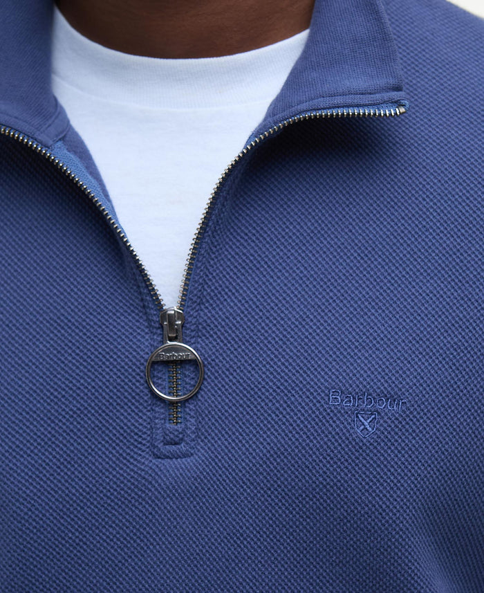 Pique Half Zip-Sweatshirt in Oceana