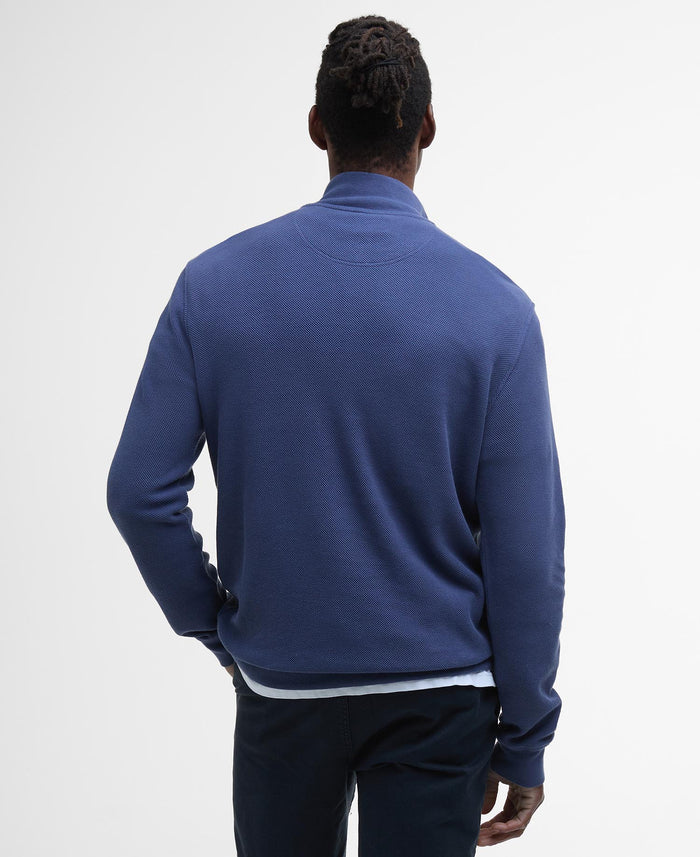 Pique Half Zip-Sweatshirt in Oceana
