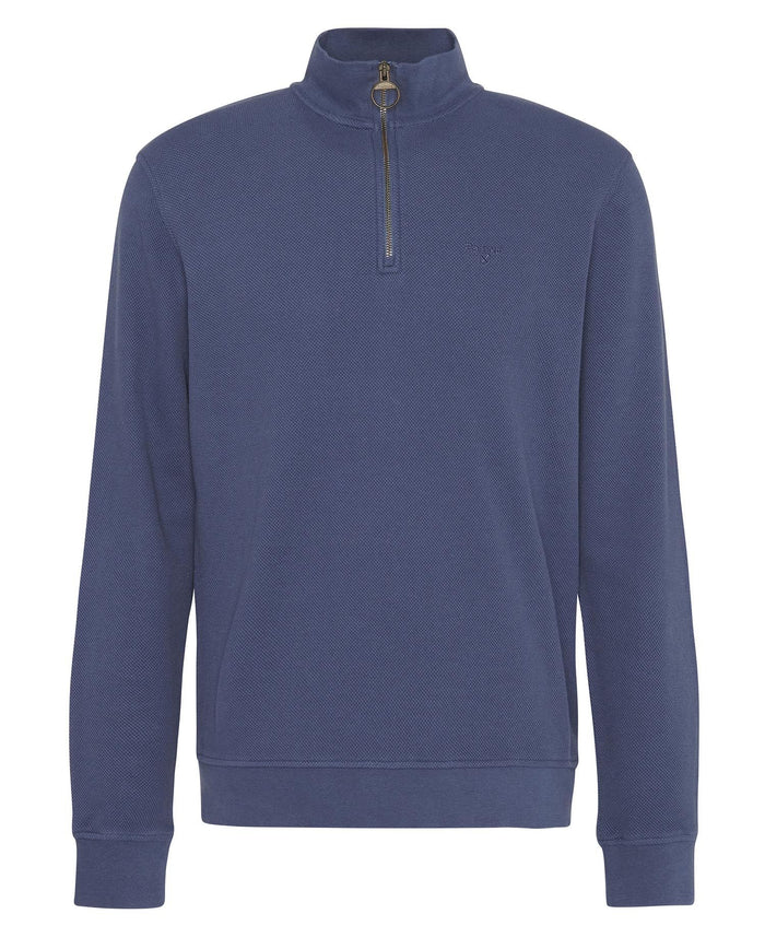 Pique Half Zip-Sweatshirt in Oceana